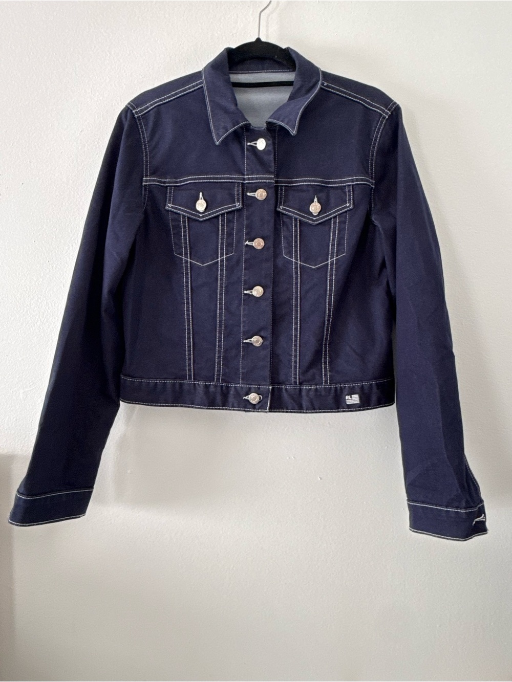 Ralph Lauren Dark Navy Denim Jacket with Contrast Stitching